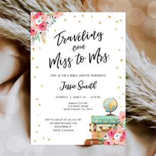 Invitation Voyager de Mlle à Mme Aventure Fête des mariées