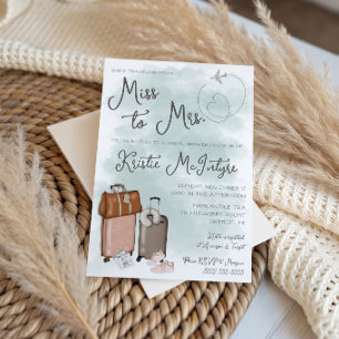 Invitation Voyager de Mlle à Mme. Bagages modernes