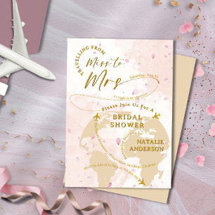 Invitation Voyager de Mlle à Mme Petals Fête des mariées