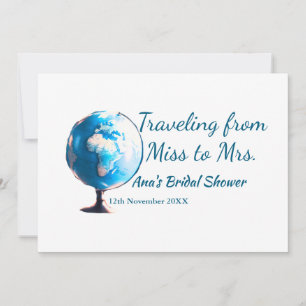 Invitation Voyager douche nuptiale ajouter nom date de manque