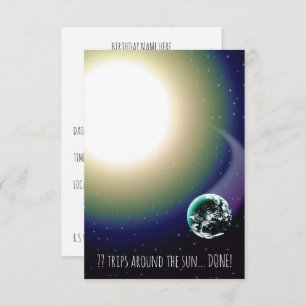 Invitation Voyages faits sur commande d'anniversaire autour