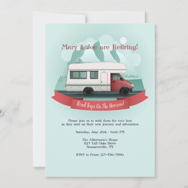 Invitation Voyages sur la retraite Horizon (Devant)