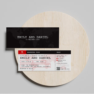 Invitation Voyagez dans le monde Destination Boarding Pass Ma