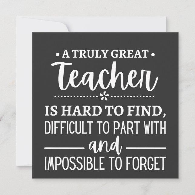 Invitation Vraiment grand enseignant (Devant)