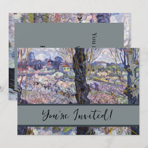 Invitation Vue de Arles Jardin en fleurs de Van Gogh