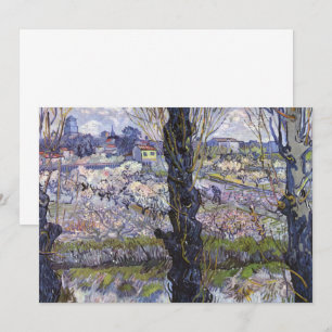 Invitation Vue de Arles, vergers en fleurs de Van Gogh
