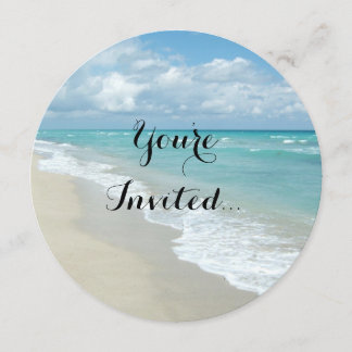 Invitation Vue de plage de relaxation extrême