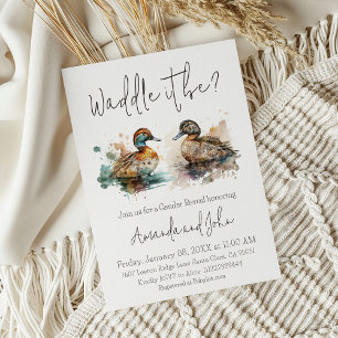Invitation Waddle It Be Hunter Mallard Duck Révélation de gen