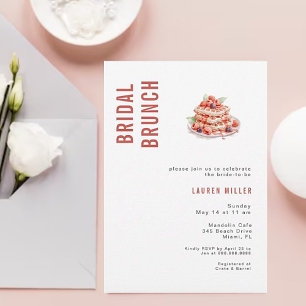 Invitation Waffles moderne Bridal Brunch Douche