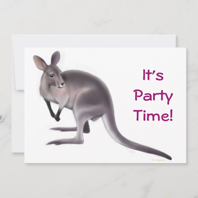 Invitation Wallaby Party (Devant)