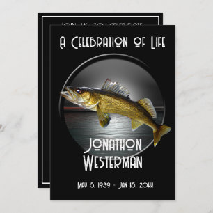 Invitation Walleye Pike Pêche Célébration de la vie