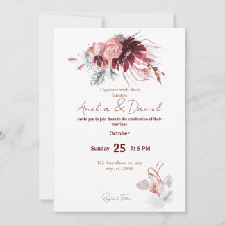 Invitation Warm Octiber Wedding