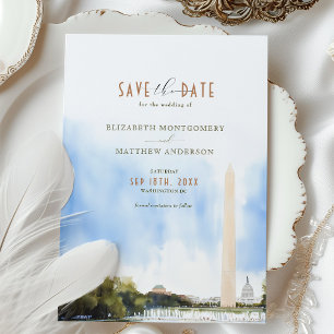 Invitation Washington DC Monument Wedding Enregistrer la cart