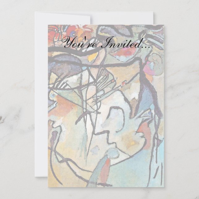 Invitation Wassily Kandinsky - Composition Cinq Art Abstrait (Devant)