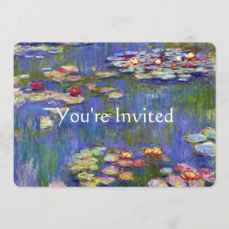 Invitation Water Lilies Fine Art Mariage