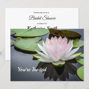 Invitation Water Lily rose Floral Fête des mariées photo