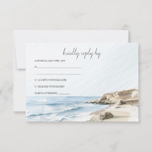 Invitation Watercolor Beach Wedding RSVP