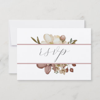 Invitation Watercolor Boho Rose & Neutral Wedding RSVP