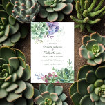 Invitation Watercolor Desert Cactus Succulents Wedding shower<br><div class="desc">Aquarelle succulent art invitation Wedding shower personnalisable selon vos spécificités d'événement.</div>