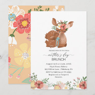 Invitation Watercolor Elegant Mother est brunch de la Fête Ba