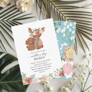 Invitation Watercolor Elegant Mother est brunch de la Fête Ba