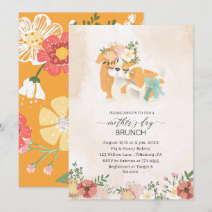 Invitation Watercolor Elegant Mother est brunch de la Fête Ba