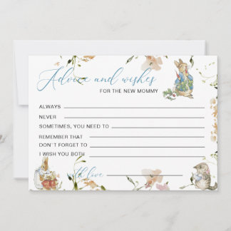 Invitation Watercolor Elegant wildflowerPeter Rabbit baby sho