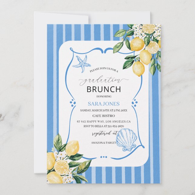 Invitation Watercolor Elegant Wildflowers graduatioInvitation (Devant)