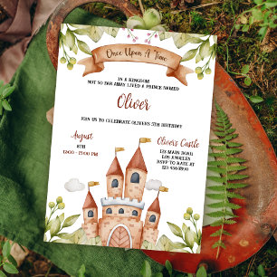 Invitation Watercolor Fairytale Castle Anniversaire de enfant