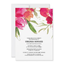 Watercolor Floral Graduation Party