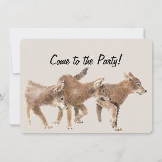 Invitation Watercolor Fun Cheval Anniversaire Personnalisé In