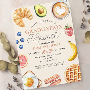 Invitation Watercolor Grad Brunch Grad Graduation Party