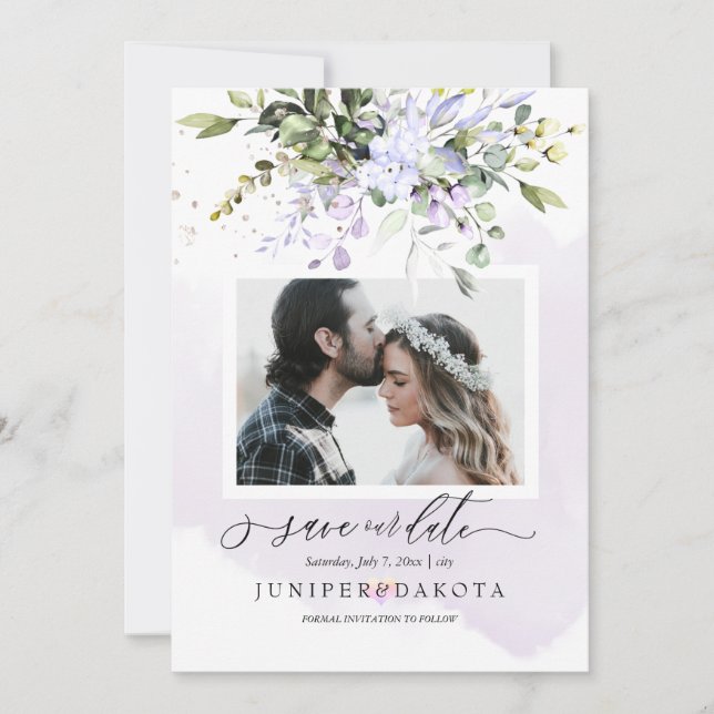 Invitation Watercolor Greenery (Devant)