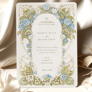 Invitation Watercolor Hydrangeas Arts & Crafts Mariage