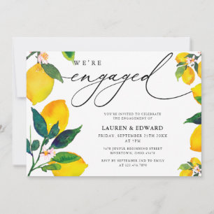 Invitation Watercolor Lemon Nous sommes engagés pour la parti
