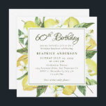 Invitation Watercolor Lemon Wreath 80th Birthday Brunch<br><div class="desc">Une jolie invitation à Brunch d'anniversaire de 80e anniversaire. Le design se compose d'un cadre aquarelle de citrons, de fleurs de citrons et d'un assortiment de verdure. Personnalisez avec tous vos détails importants, y compris le nom de l'invité d'honneur, la date, l'heure, l'emplacement et l'information RSVP. Ce modèle est pour...</div>