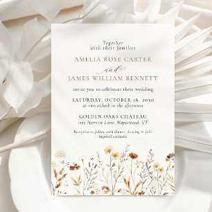 Invitation Watercolor Meadow Automne Fleur sauvage Mariage d'
