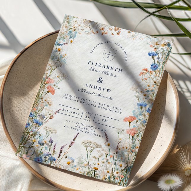 Invitation Watercolor Pastel Garden Wedding (Créateur téléchargé)