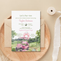 Watercolor Pink Golf Baby shower