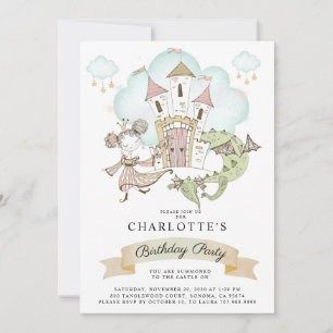 Invitation Watercolor Princess Anniversaire