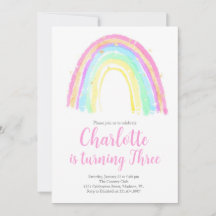 Watercolor Rainbow fête d'anniversaire