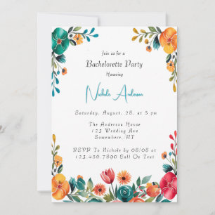 Invitation Watercolor Romance Bachelorte Party