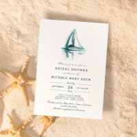 Watercolor Sailing Yacht Party Fête des mariées