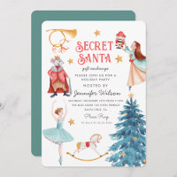 Watercolor Secret Père Noël Nutcracker Ballerina