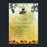 Invitation Watercolor Sunflower Vineyard Vine 30e anniversair<br><div class="desc">Invitations à la fête d'anniversaire de la Rustic Sunflower Vineyard Watercolor Wine 30th Birthday Party.</div>