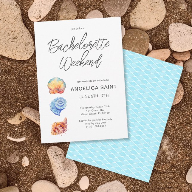Invitation Watercolor Tropical Beach Bachelorette Party (Créateur téléchargé)