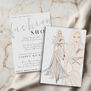 Invitation Watercolor Vogue Couture Mode Show