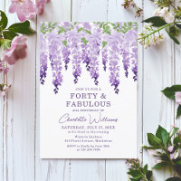 Watercolor Wisteria Quarty & Fabal Floral Chic