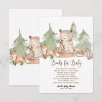 Watercolor Woodland Book Demande de Baby shower
