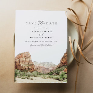 Invitation Watercolor Zion National Park Enregistrer la date